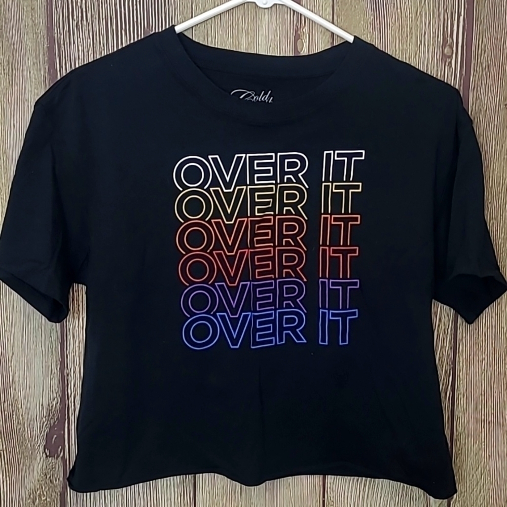 Gold Rush Over It Tee Shirt Black